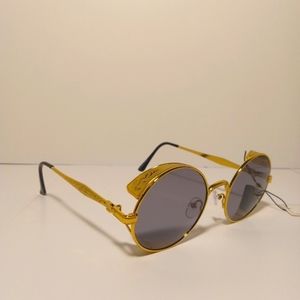 Steampunk Sunglasses Gold Metal Frame Shaded Lenses